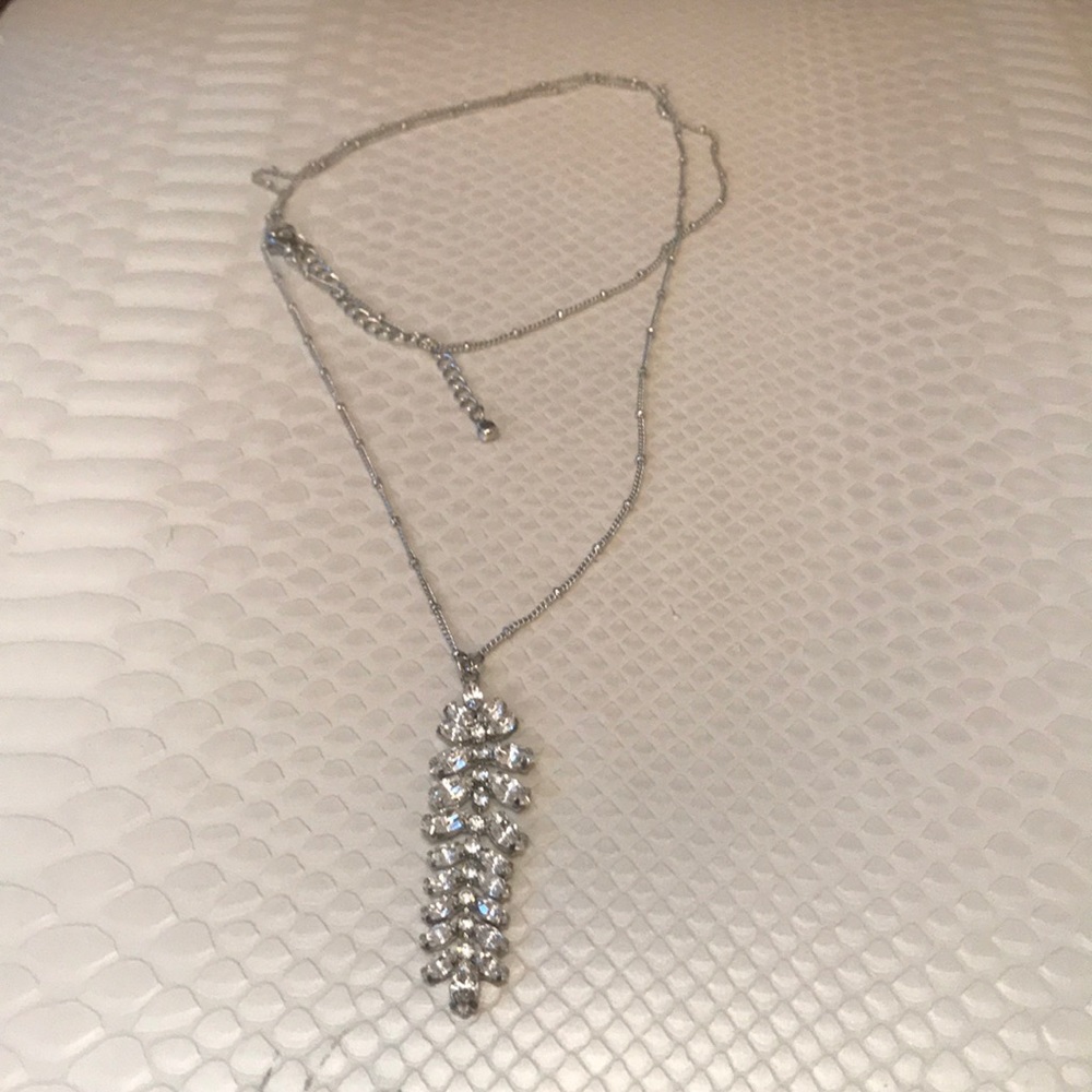 Free People crystal and silver necklace